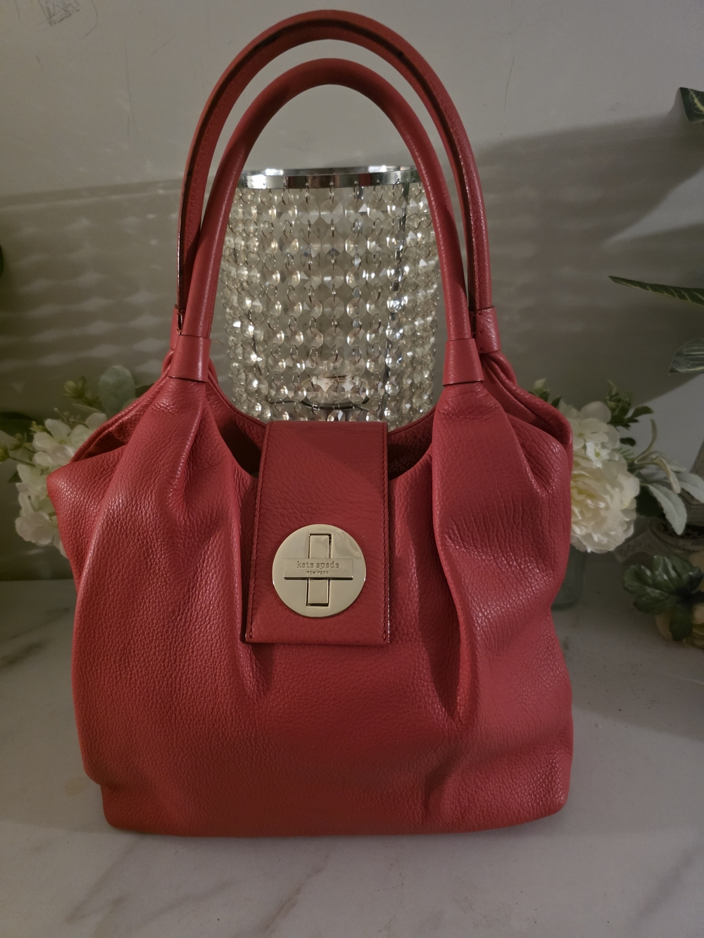 Kate Spade Pink Leather Tote Bag